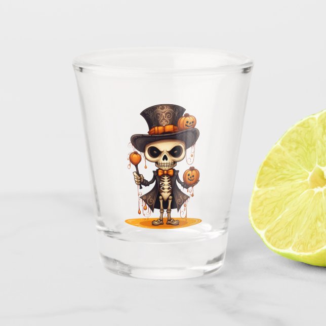 Steampunk Skeleton Shot Glass (Front)