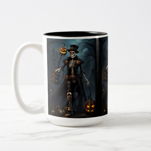 Steampunk Skeleton Two_Tone Coffee Mug