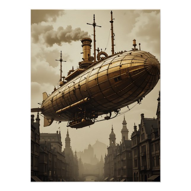 Steampunk Skies: Victorian Adventure Poster (Front)