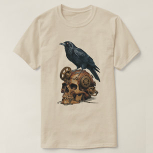 Steampunk Skull and Raven T-Shirt