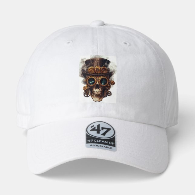 Steampunk Skull Engine 47 Brand Hat (Front)