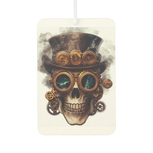 Steampunk Skull Engine Air Freshener (Front)