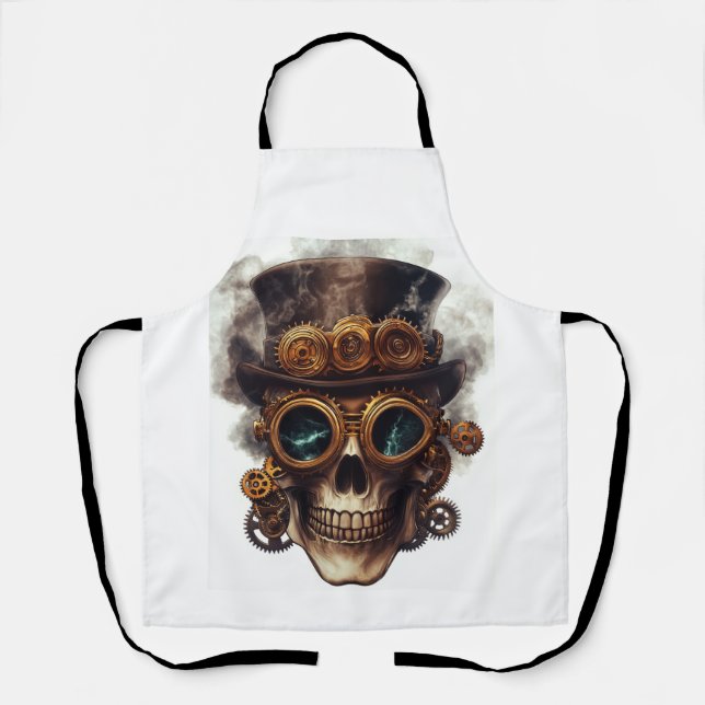 Steampunk Skull Engine Apron (Front)