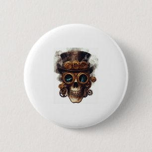 Steampunk Skull Engine Button