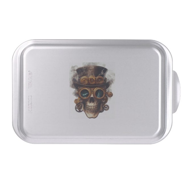Steampunk Skull Engine Cake Pan (Front)