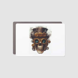 Steampunk Skull Engine Car Magnet