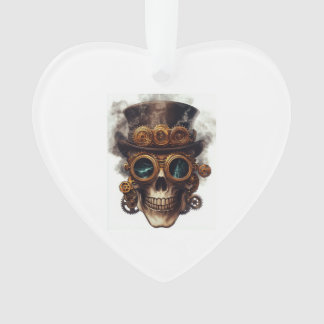 Steampunk Skull Engine Ornament