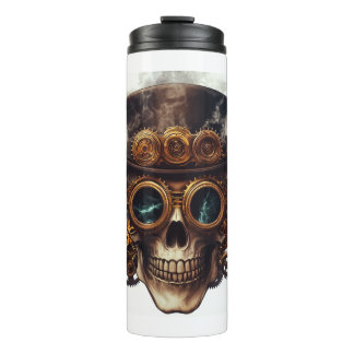 Steampunk Skull Engine Thermal Tumbler