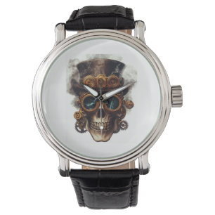 Steampunk Skull Engine Watch