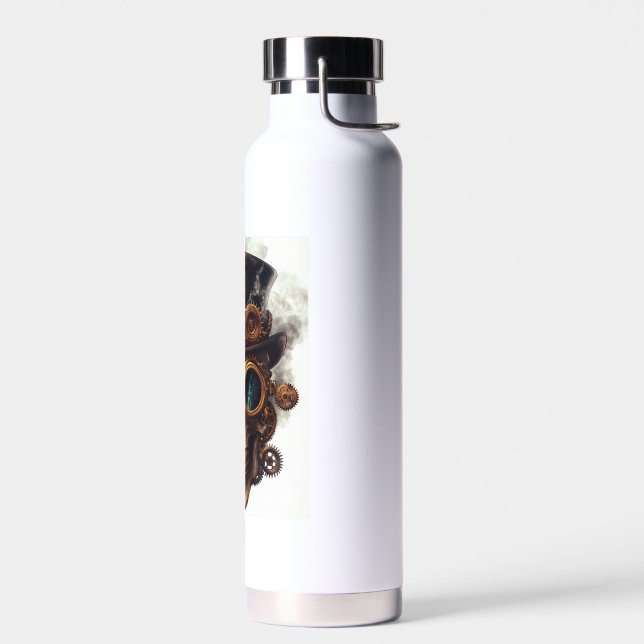 Steampunk Skull Engine Water Bottle (Left)