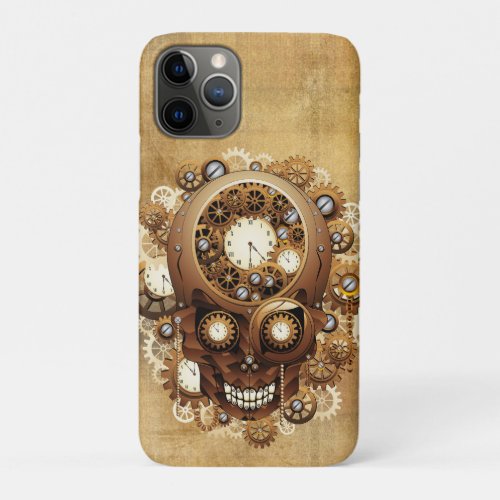 Steampunk Skull Gothic Style iPhone 11 Pro Case