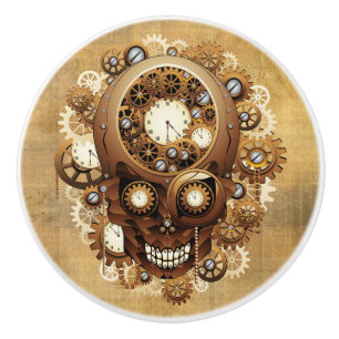 Steampunk Skull Gothic Style Ceramic Knob
