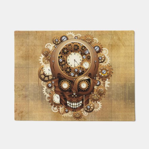 Steampunk Skull Gothic Style Doormat