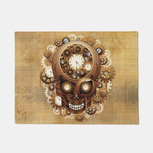 Steampunk Skull Gothic Style Doormat