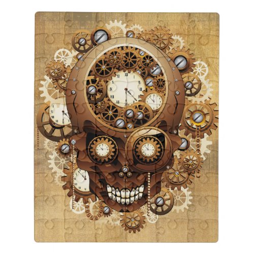 Steampunk Skull Gothic Style Jigsaw Puzzle