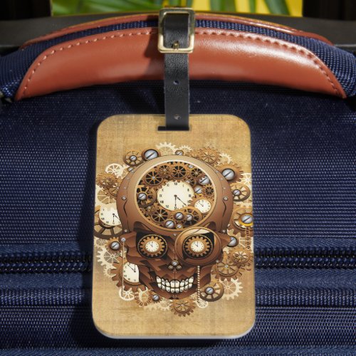 Steampunk Skull Gothic Style Luggage Tag
