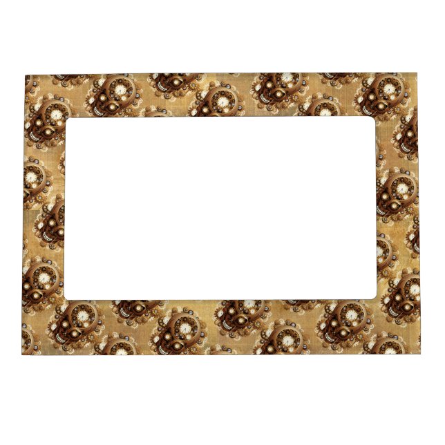 Steampunk Skull Gothic Style Magnetic Frame (Front)
