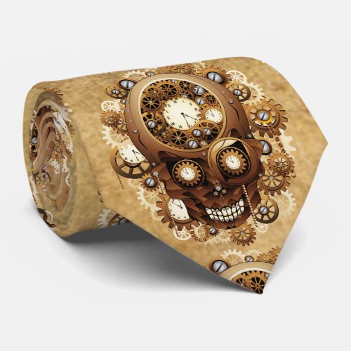 Steampunk Skull Gothic Style Neck Tie