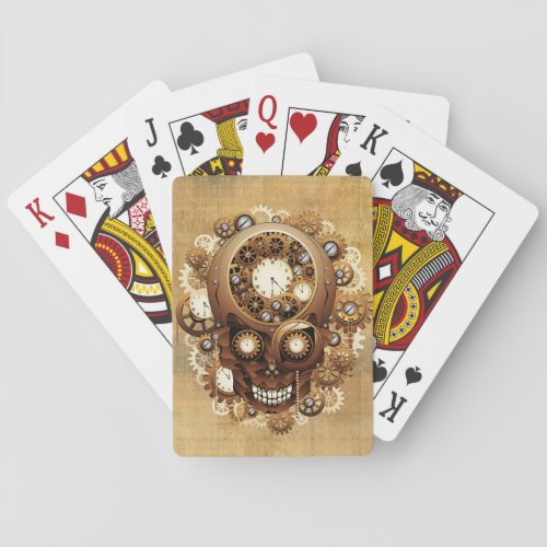Steampunk Skull Gothic Style Poker Cards