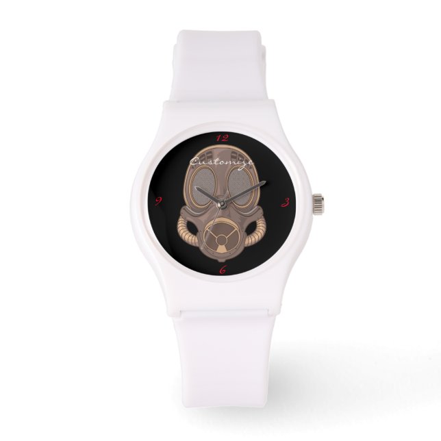 Steampunk Skull in Top Hat/ Gas Mask Thunder_Cove Watch (Front)