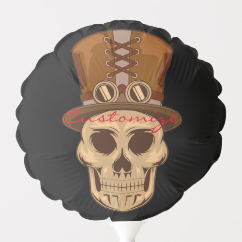 Steampunk Skull in Top Hat Thunder_Cove Balloon