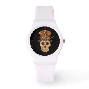 Steampunk Skull in Top Hat Thunder_Cove Watch