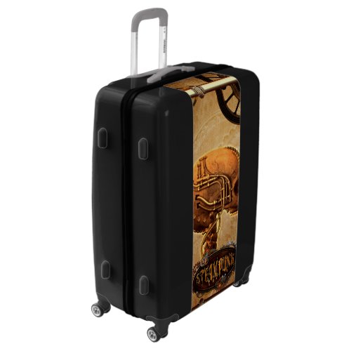 Steampunk skull luggage