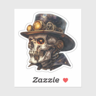 Steampunk Skull Sticker