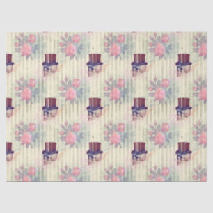 Steampunk Skulls and Roses Decoupage Tissue Paper