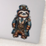 Steampunk Sloth Transparent Sticker