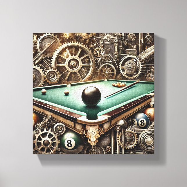 Steampunk Snooker Canvas Photo Print (Front)