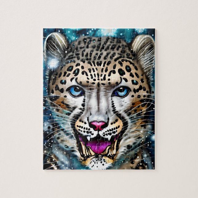 Steampunk Snow Leopard  Jigsaw Puzzle (Vertical)