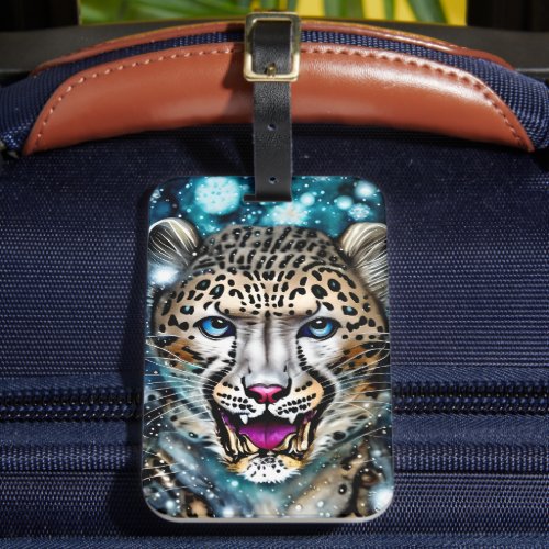 Steampunk Snow Leopard    Luggage Tag