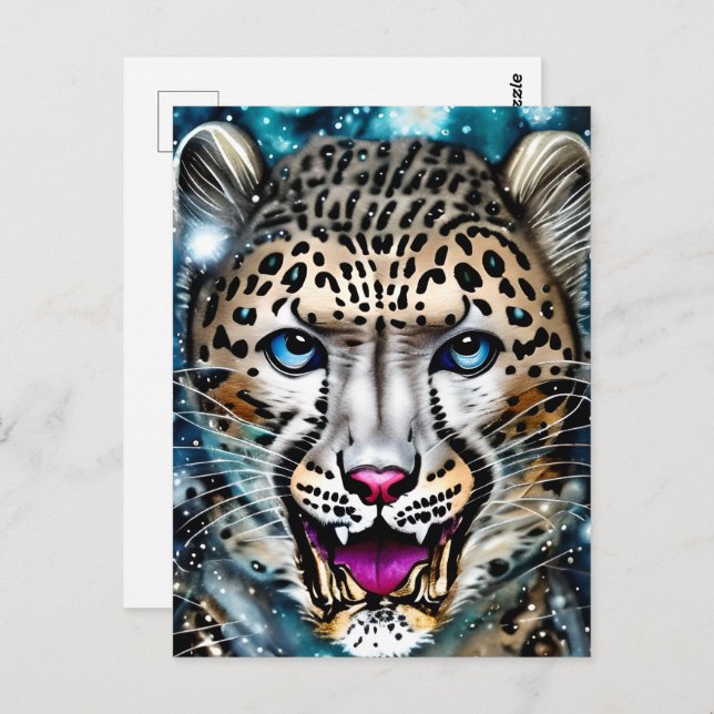 Steampunk Snow Leopard    Postcard (Front/Back)