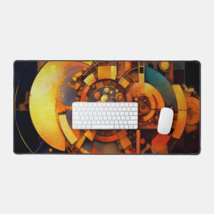 Steampunk Solar Mechanism Abstract Desk Mat