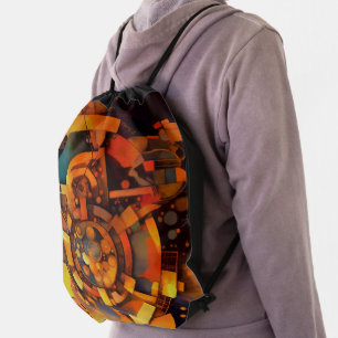 Steampunk Solar Mechanism Abstract Drawstring Bag