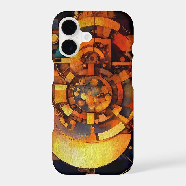 Steampunk Solar Mechanism Abstract iPhone Case (Back)