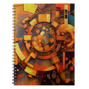 Steampunk Solar Mechanism Abstract Notebook