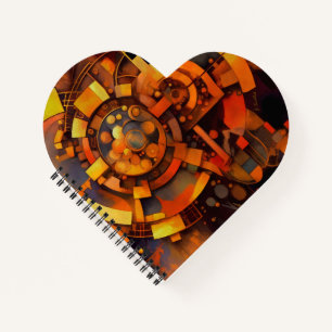 Steampunk Solar Mechanism Abstract Notebook