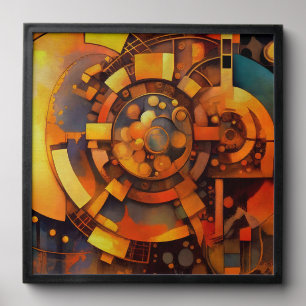 Steampunk Solar Mechanism Abstract Peel And Stick Photo Tile