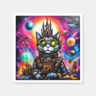 Steampunk Space Cat I Napkins