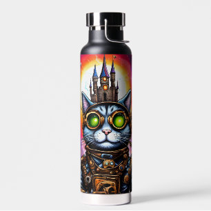 Steampunk Space Cat I Water Bottle