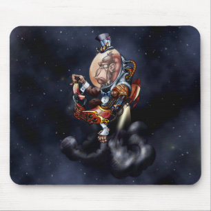 Steampunk Space Chimp Mouse Pad
