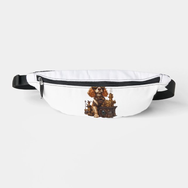 Steampunk Spaniel � Victorian Dog Inventor Fanny Pack (Front)