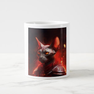 Steampunk Sphinx Cat Warrior Looking Fierce Giant Coffee Mug
