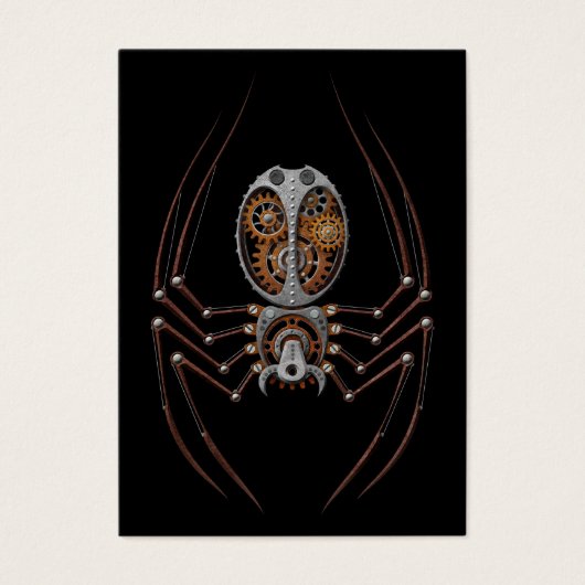 Steampunk Spider, black background (Front)