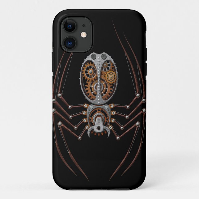 Steampunk Spider, black background Case-Mate iPhone Case (Back)
