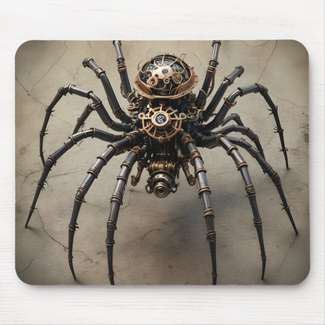 Steampunk Spider Mouse Pad (Front)