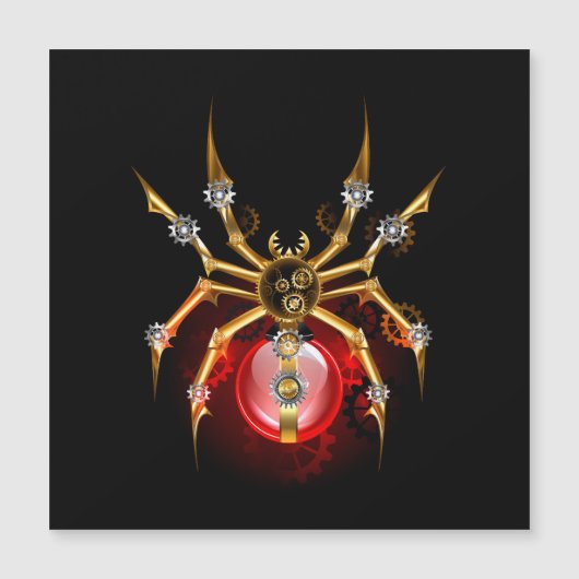 Steampunk spider on black (Front)