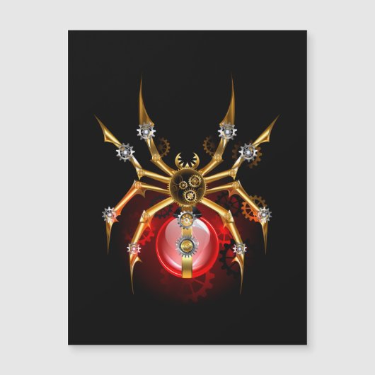 Steampunk spider on black (Front)